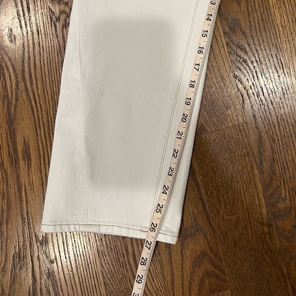 Pistola Charlie High Rise Straight Crop Jeans White Size 32 - Picture 6 of 8